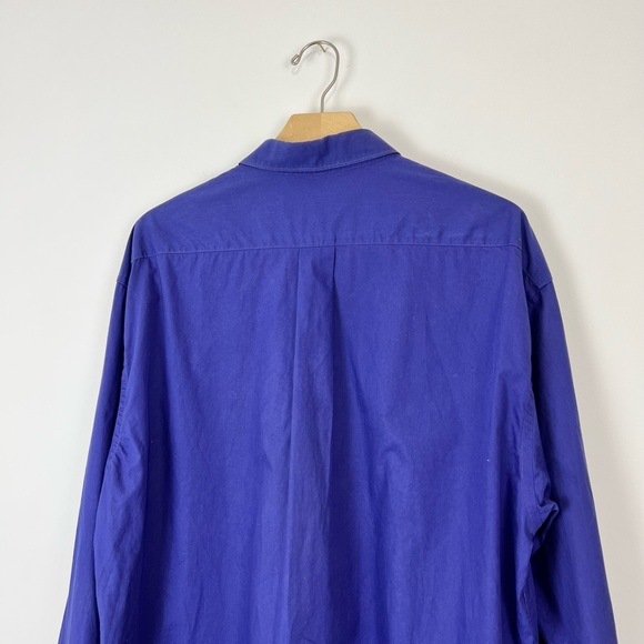 Kenzo Homme Vintage Y2K Purple Cotton Embroidered Logo Classic Shirt UK L - Picture 10 of 14